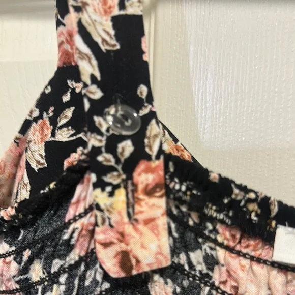 Black and Pink Sleeveless Spaghetti Strap Midi Sundress - Picture 9 of 10